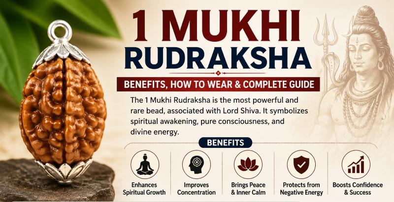 Complete Guide to 1 Mukhi Rudraksha: Uses, Benefits, and Rules