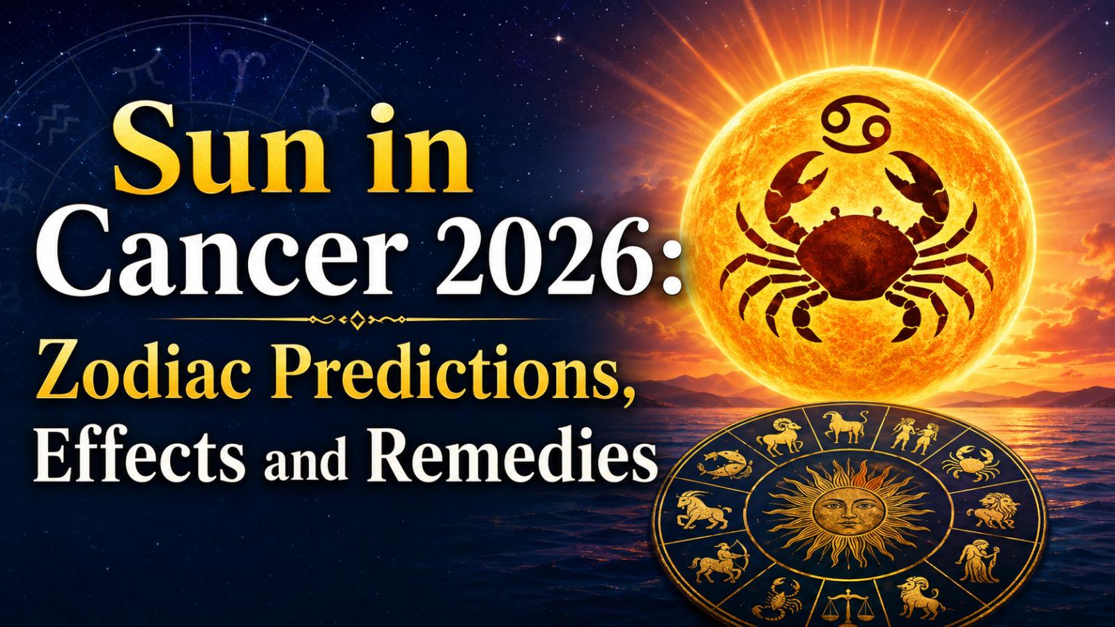Sun in Cancer 2026: Zodiac Predictions, Effects and Remedies