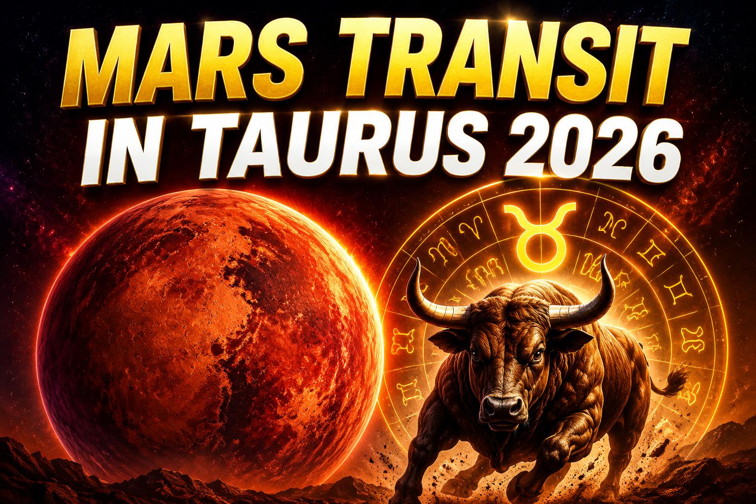 Mars Transit in Taurus 2026: Date, Effects & Remedies