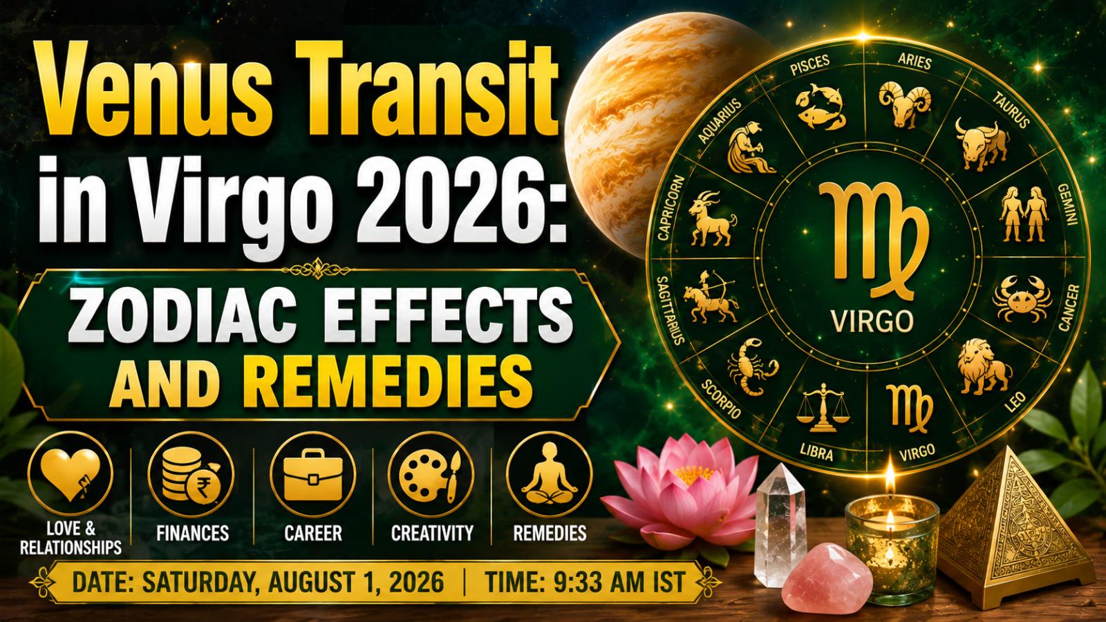 Venus Transit in Virgo 2026: Zodiac Effects and Remedies