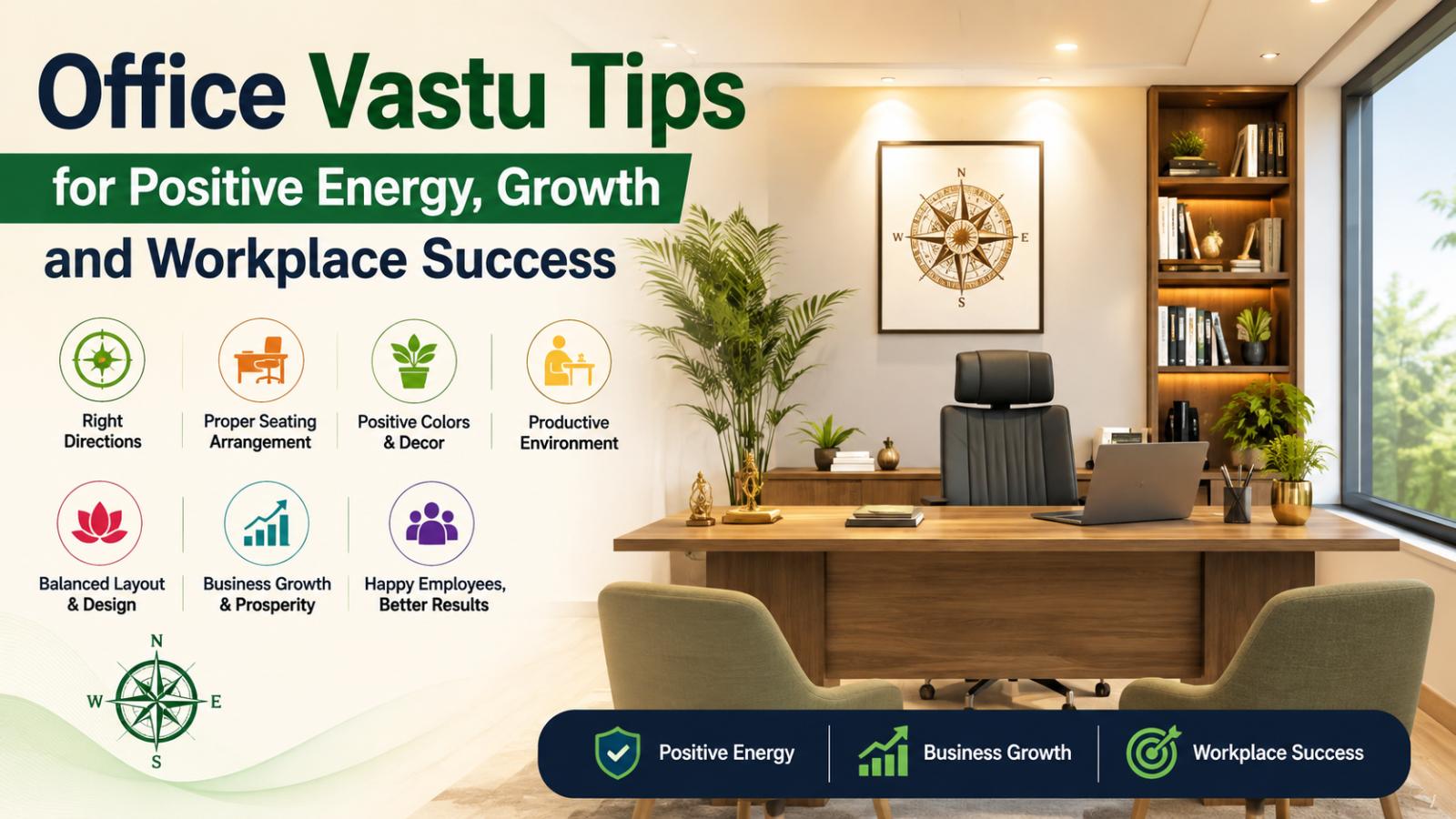 Office Vastu Tips for Positive Energy, Growth and Workplace Success