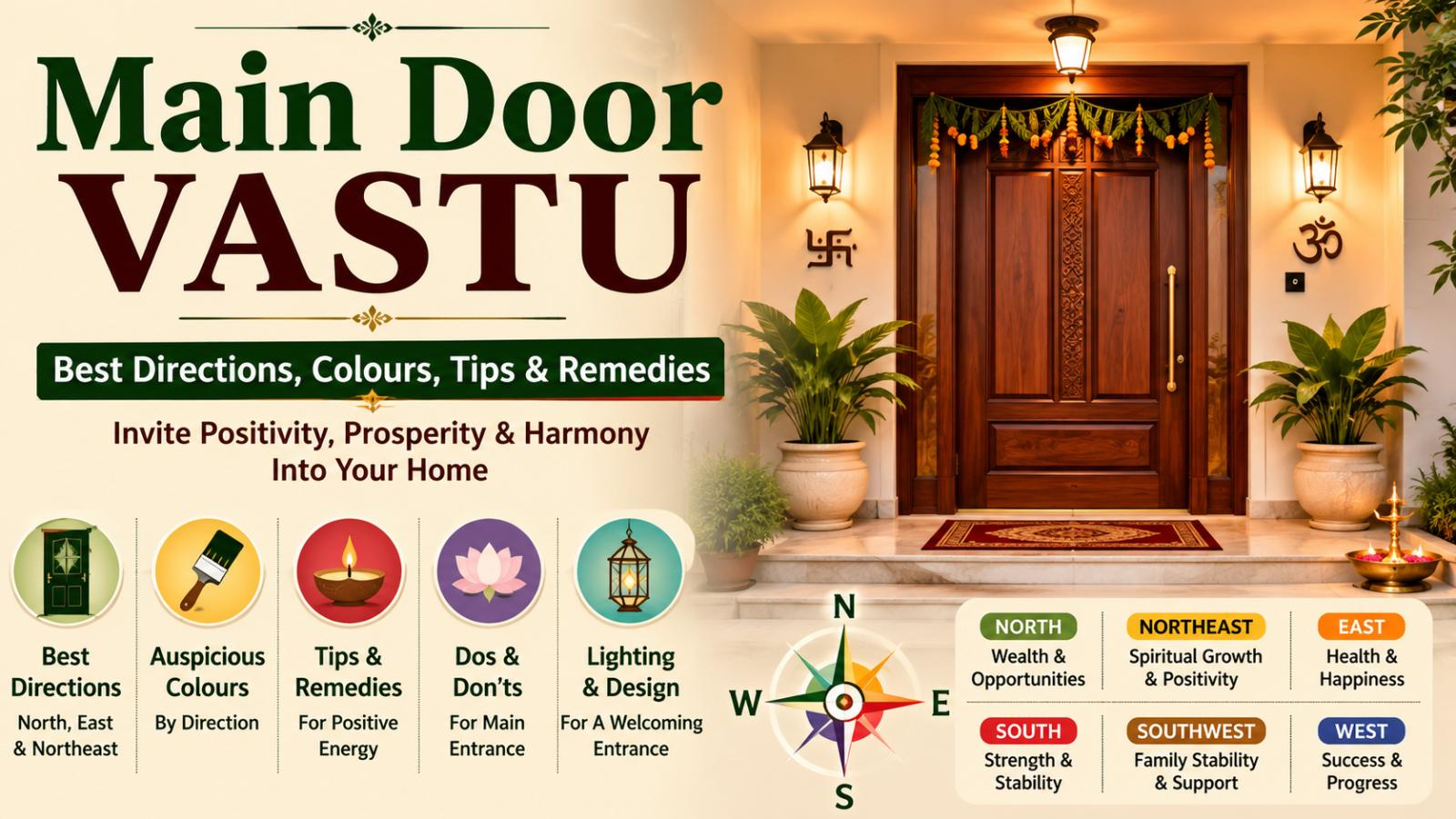 Main Door Vastu: Best Directions, Colours, Tips and Remedies