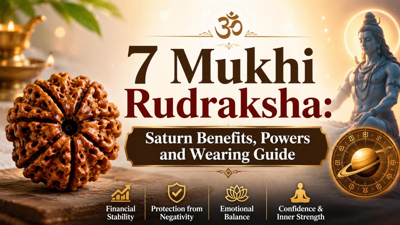 7 Mukhi Rudraksha: Saturn Benefits, Powers and Wearing Guide