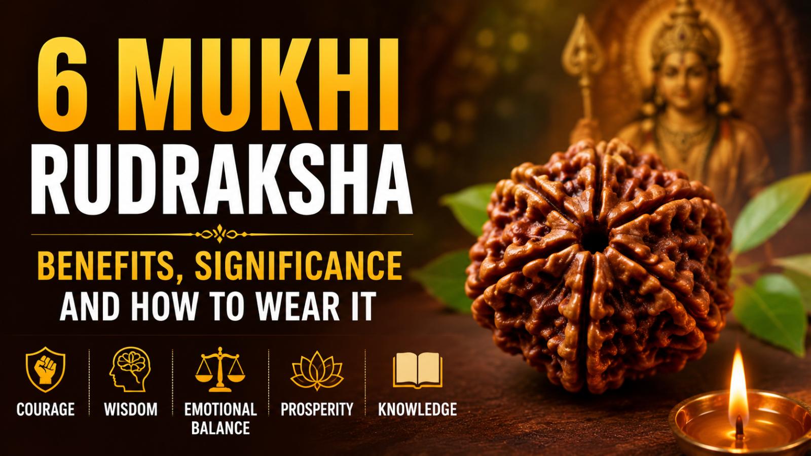 6 Mukhi Rudraksha Benefits, Significance and How to Wear It