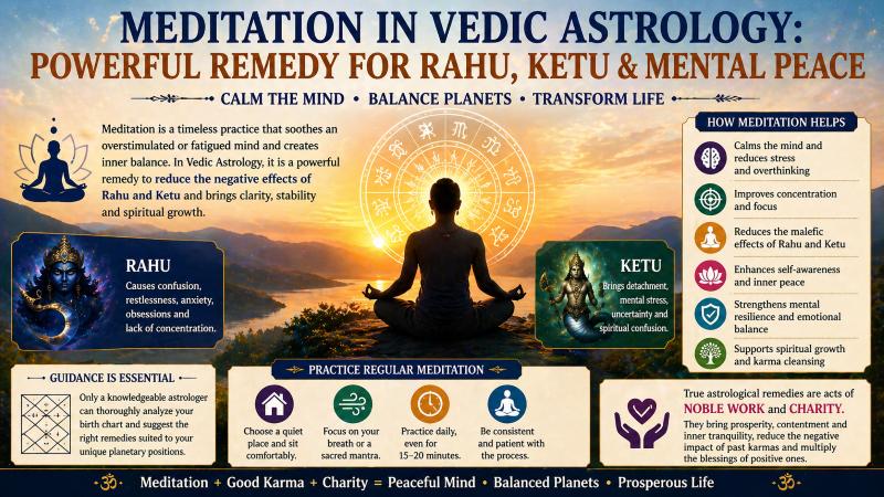 Meditation in Vedic Astrology: Powerful Remedy for Rahu, Ketu & Mental Peace