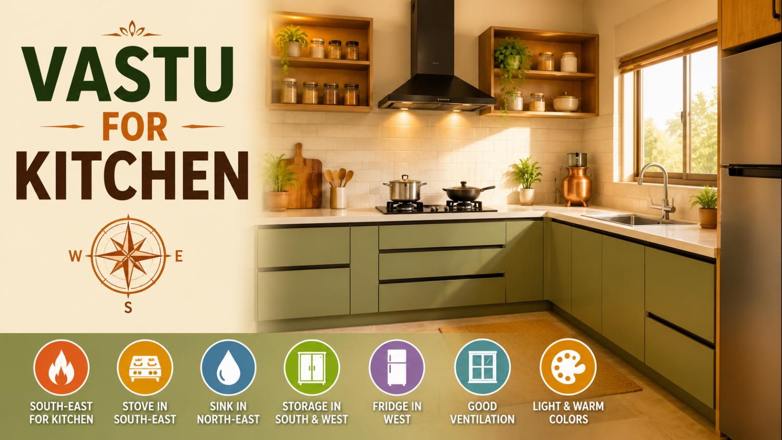 Vastu for Kitchen: Best Direction, Stove Placement & Colors