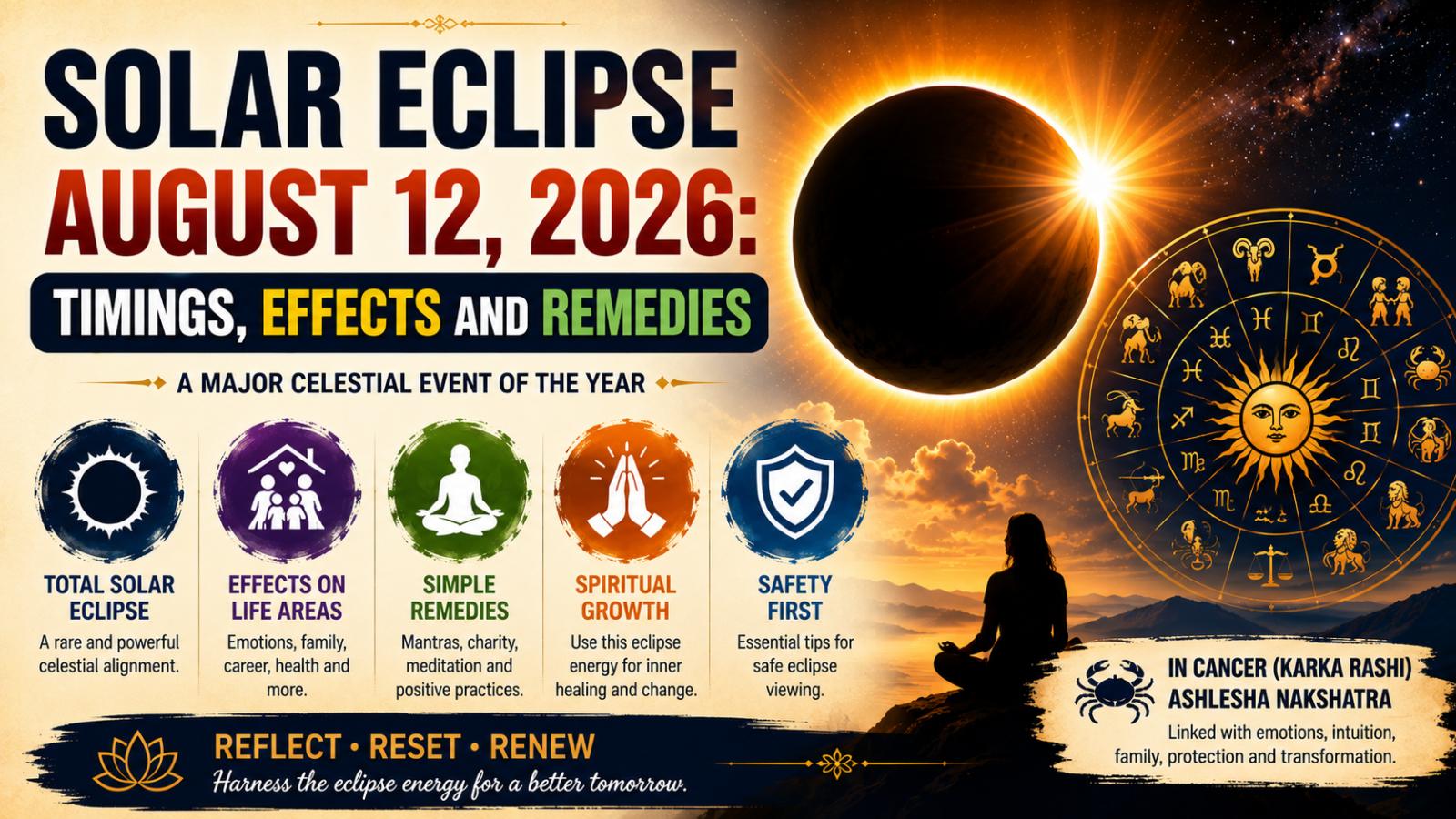 Solar Eclipse 2026: Timings, Effects, Remedies and Safety Tips