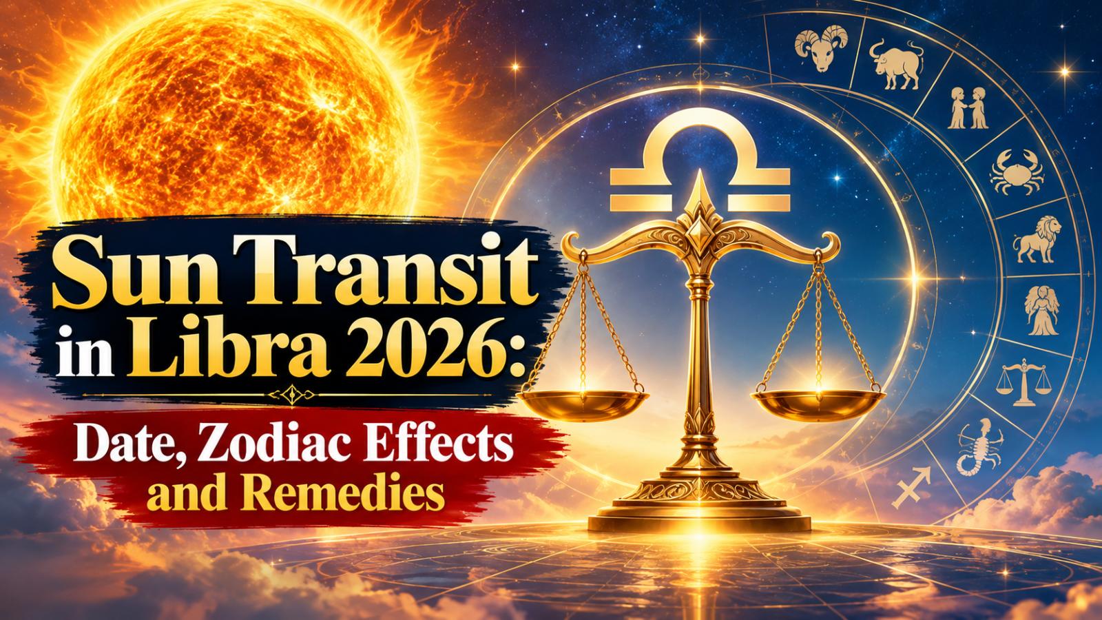 Sun Transit in Libra 2026: Date, Zodiac Effects and Remedies