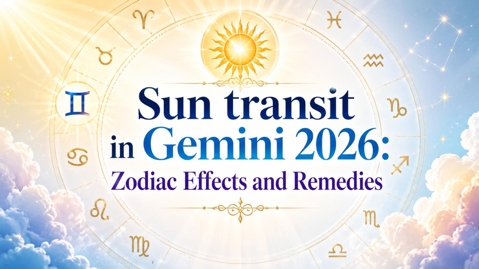 Sun Transit in Gemini 2026: Zodiac Effects and Remedies