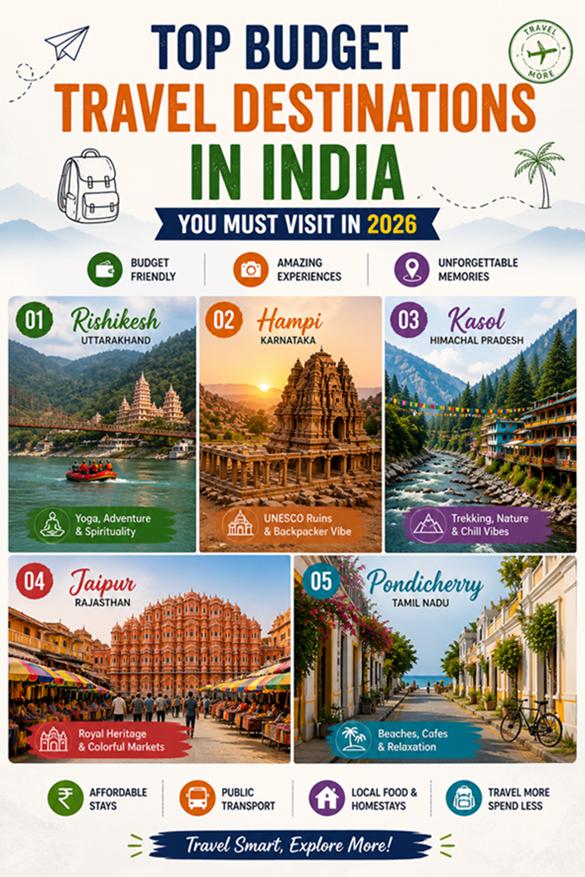 Top Budget Travel Destinations in India You Must Visit in 2026