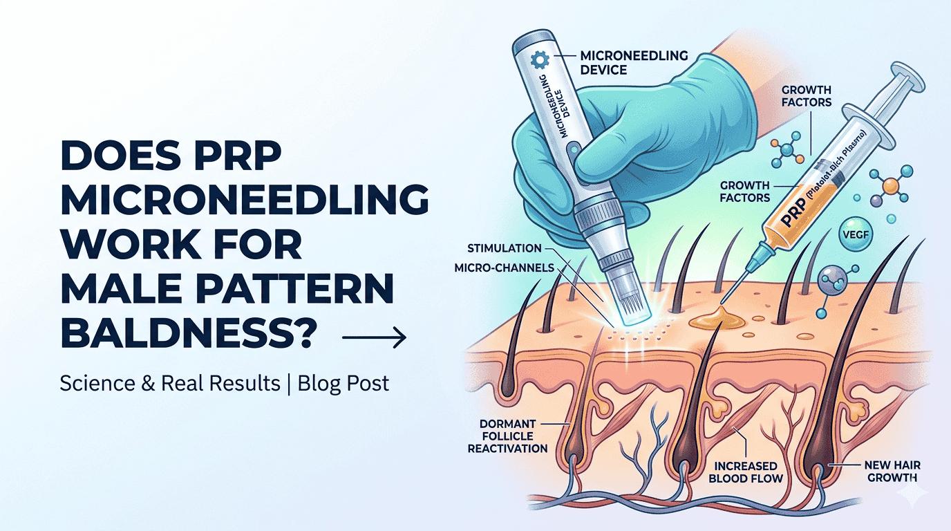 Does PRP Microneedling Work for Male Pattern Baldness?