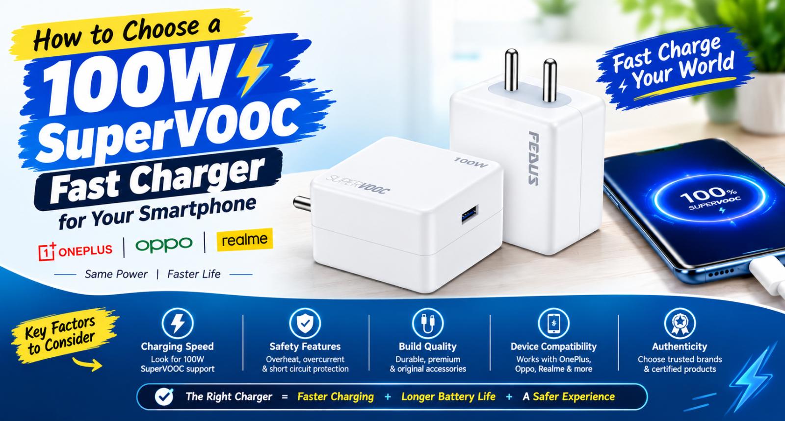 How to Choose a 100W SuperVOOC Fast Charger for Your Smartphone