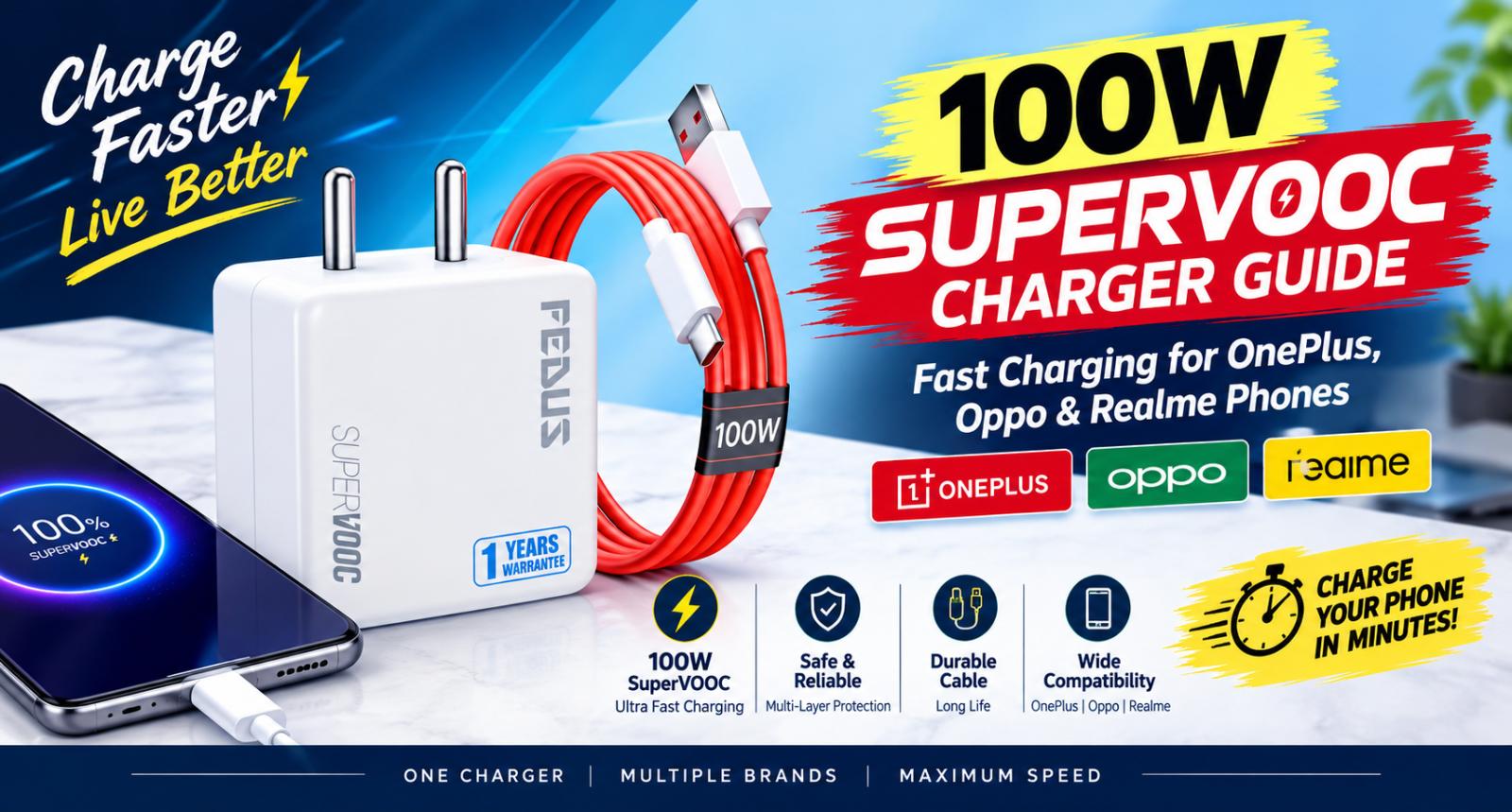 100W SuperVOOC Charger Guide: Fast Charging for OnePlus, Oppo & Realme Phones