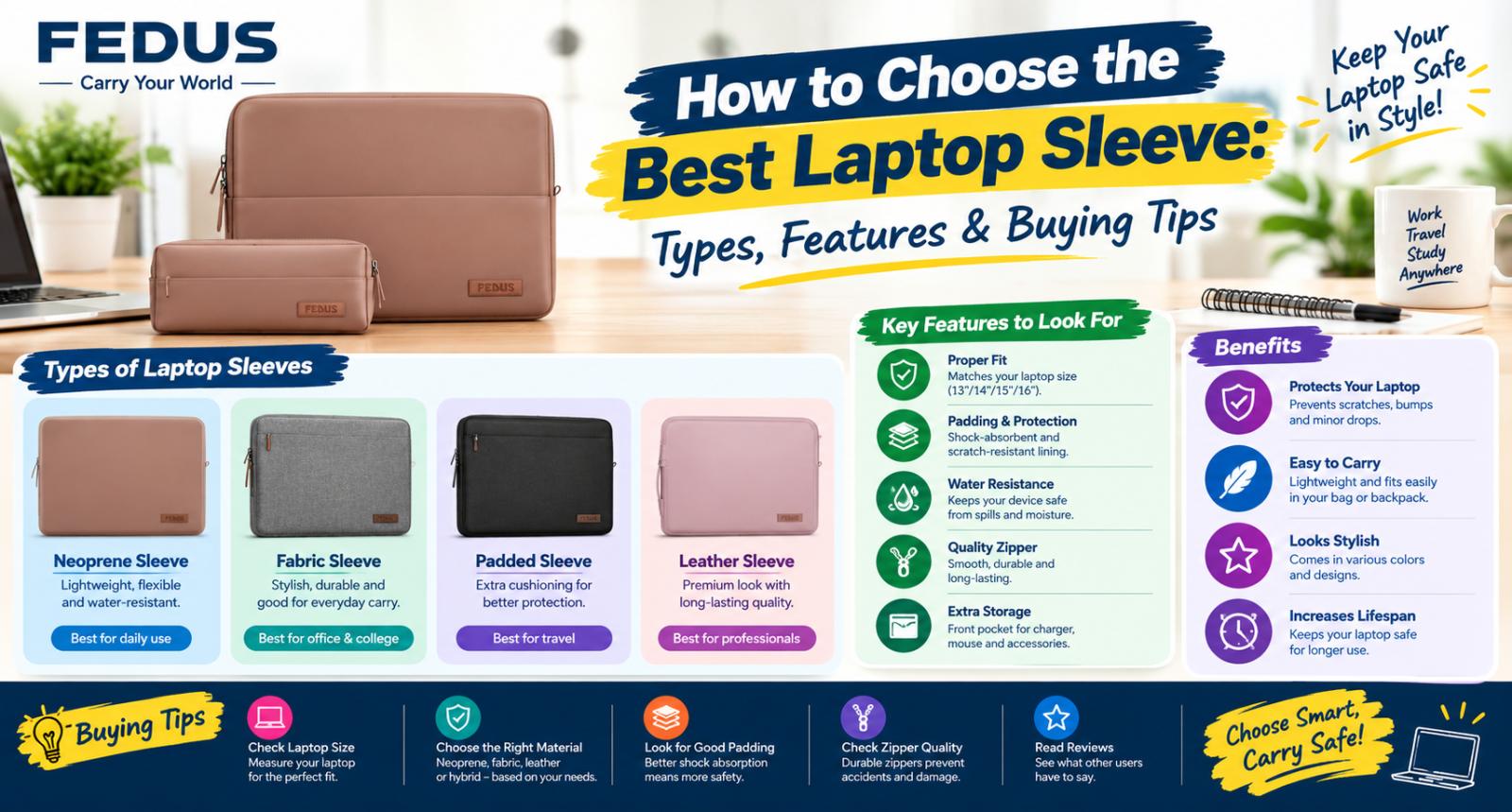 How to Choose the Best Laptop Sleeve: Types, Features & Buying Tips