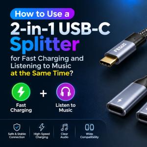 How to Use a 2-in-1 USB-C Splitter for Fast Charging and Listening to Music at the Same Time?