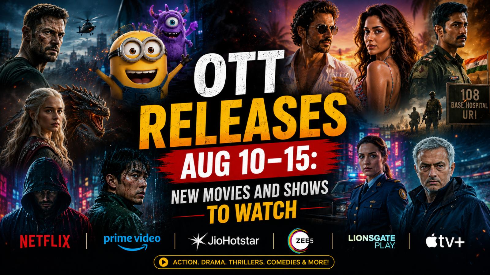OTT Releases Aug 10&ndash;15: New Movies and Shows to Watch