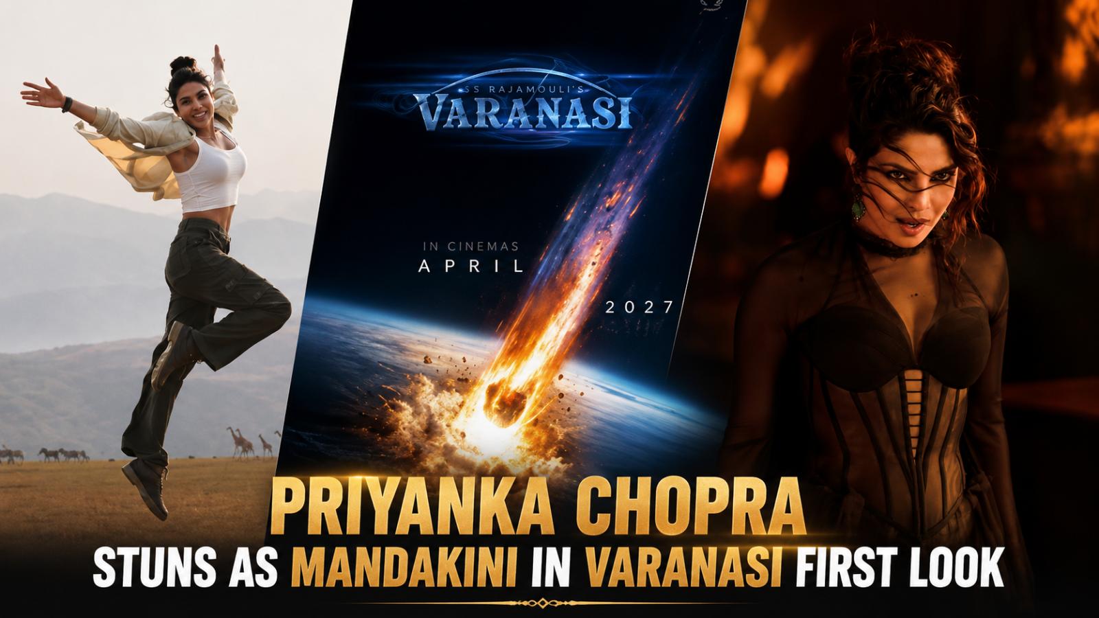 Priyanka Chopra Stuns as Mandakini in Varanasi First Look