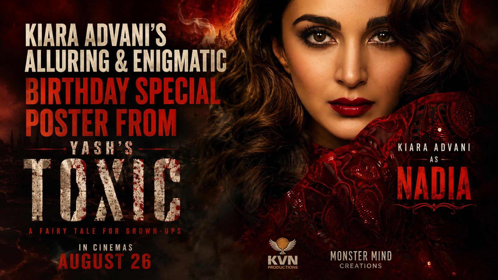 Kiara Advani&rsquo;s Enigmatic Nadia Poster From Yash&rsquo;s Toxic Unveiled