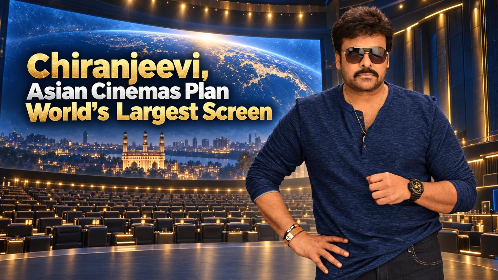 Chiranjeevi, Asian Cinemas Plan World&rsquo;s Largest Cinema Screen