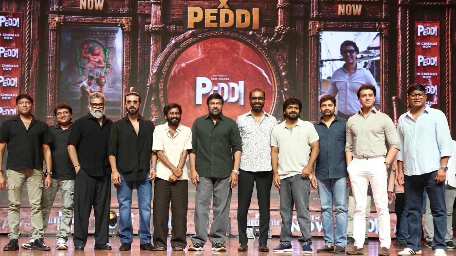 Mega Star Chiranjeevi Praise Ram Charan Peddi Mega Event Buzz