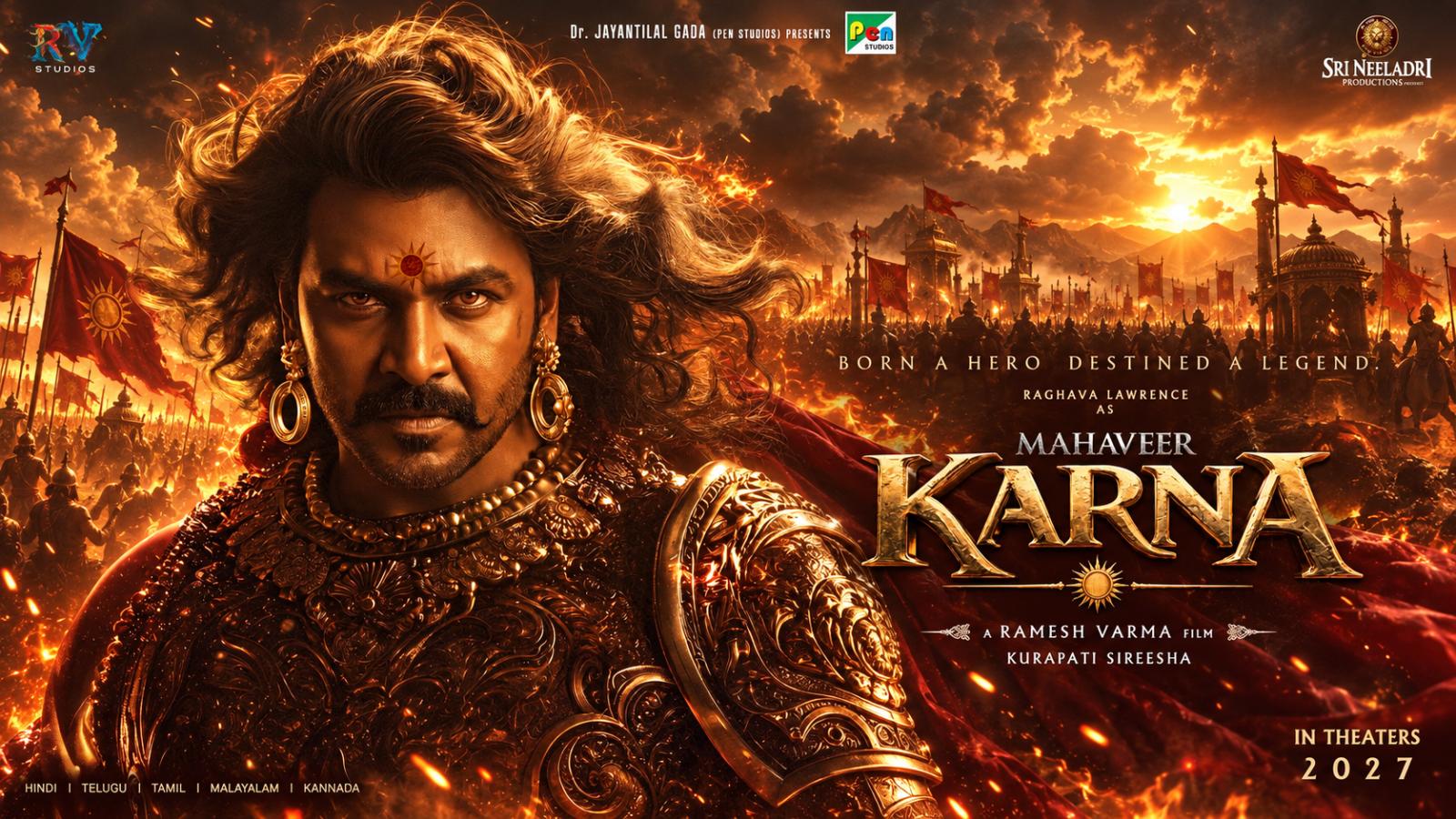 Raghava Lawrence Unveiled as Karna in Rs 150 Crore Mahaveer Karna