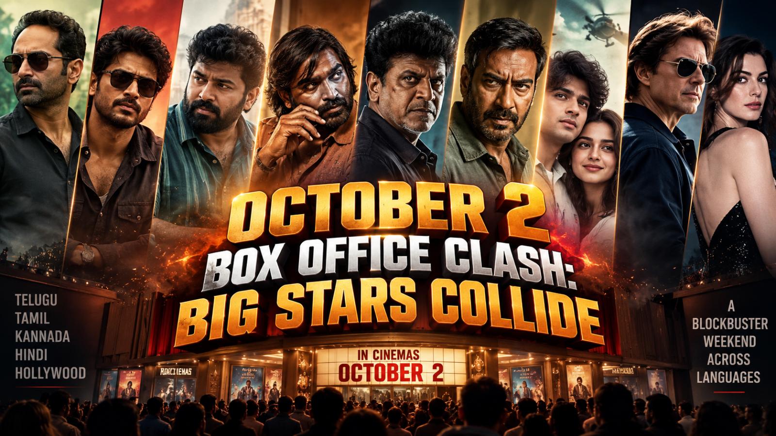 October 2 Box Office Clash: Big Stars Across Languages