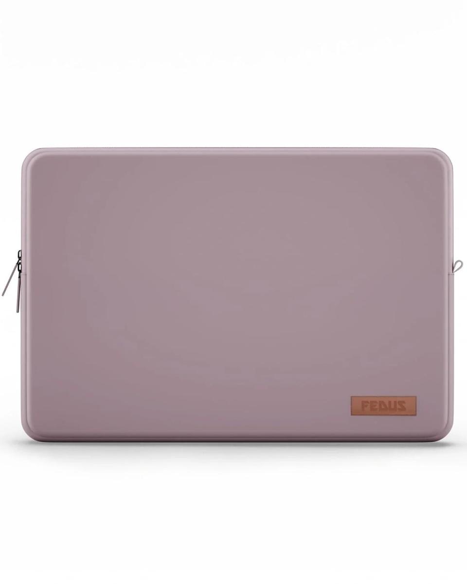 FEDUS MONARC Premium Vegan Leather Laptop Sleeve Bag Case, Shockproof Office Laptop Cover Pouch