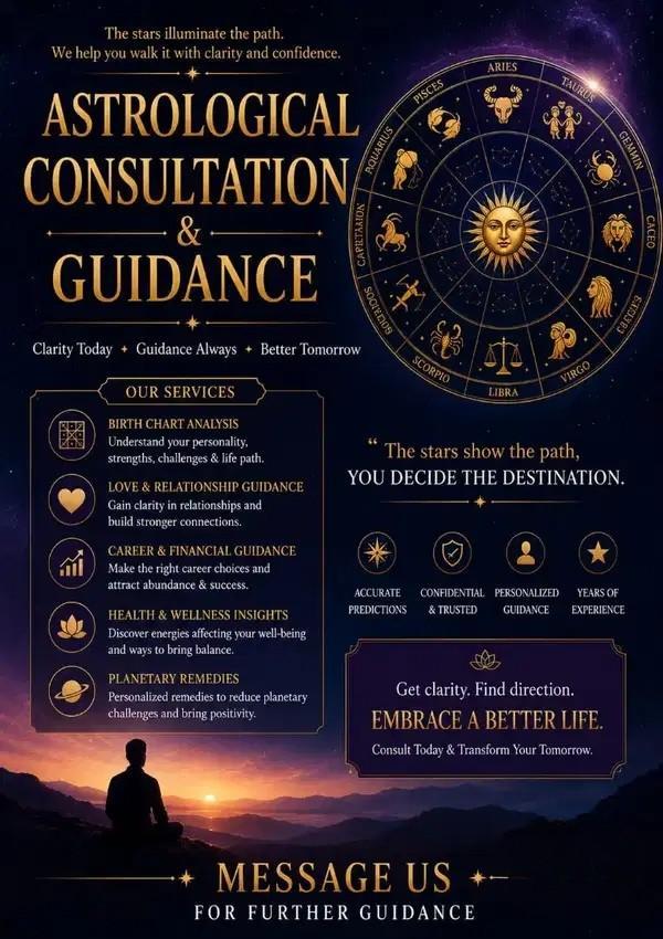 Astrological Guidance & Consultation For Life Decisions And Wellness
