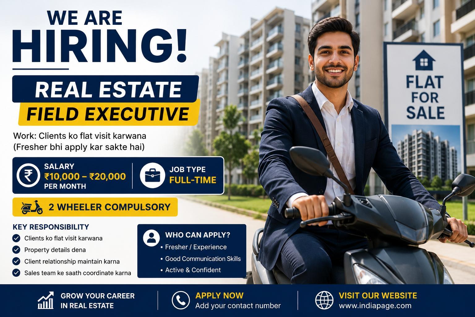 IndiaPage Real Estate Field Executive Full-Time Job