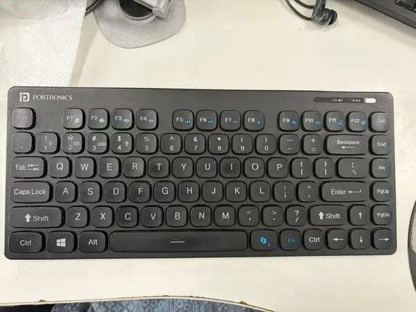 Portronics Bubble 3.0 Wireless Keyboard With Bluetooth & 2.4GHz USB Receiver