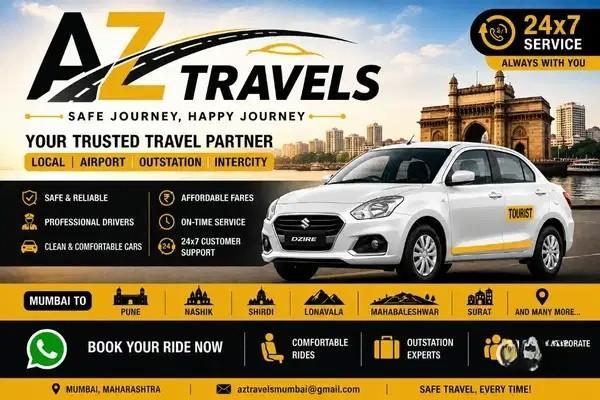 AZ TRAVELS: 24x7 Taxi Services In Mumbai For Airport & Outstation Trips