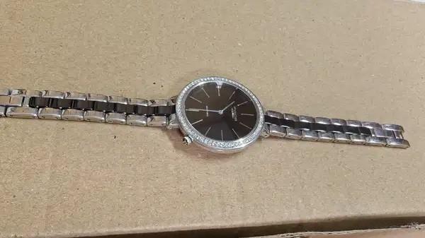 FOCE JAPAN Brand New Ladies Big Dial Watch With Stainless Steel & Ceramic