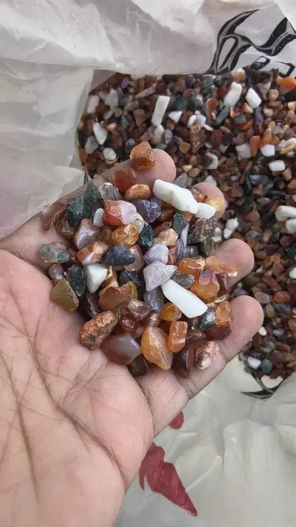 Natural Aquarium Stones & Artificial Plants – 4+ Kg