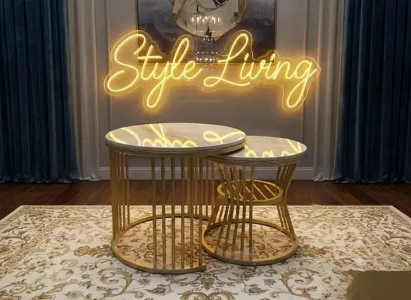 Brand New Powder Coated Wrought Iron Centre Table Set – 2 Pcs