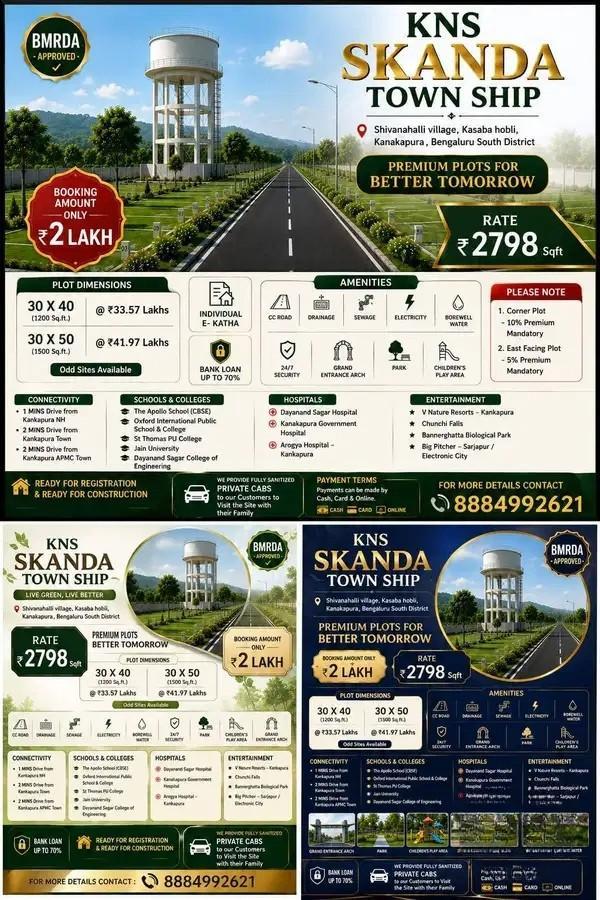 KNS Skanda Township 2BHK Flats for Sale in Shivanahalli Kanakapura
