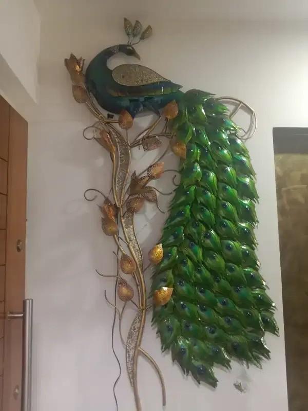 Peacock Wall Hanging with Lights for Sale
