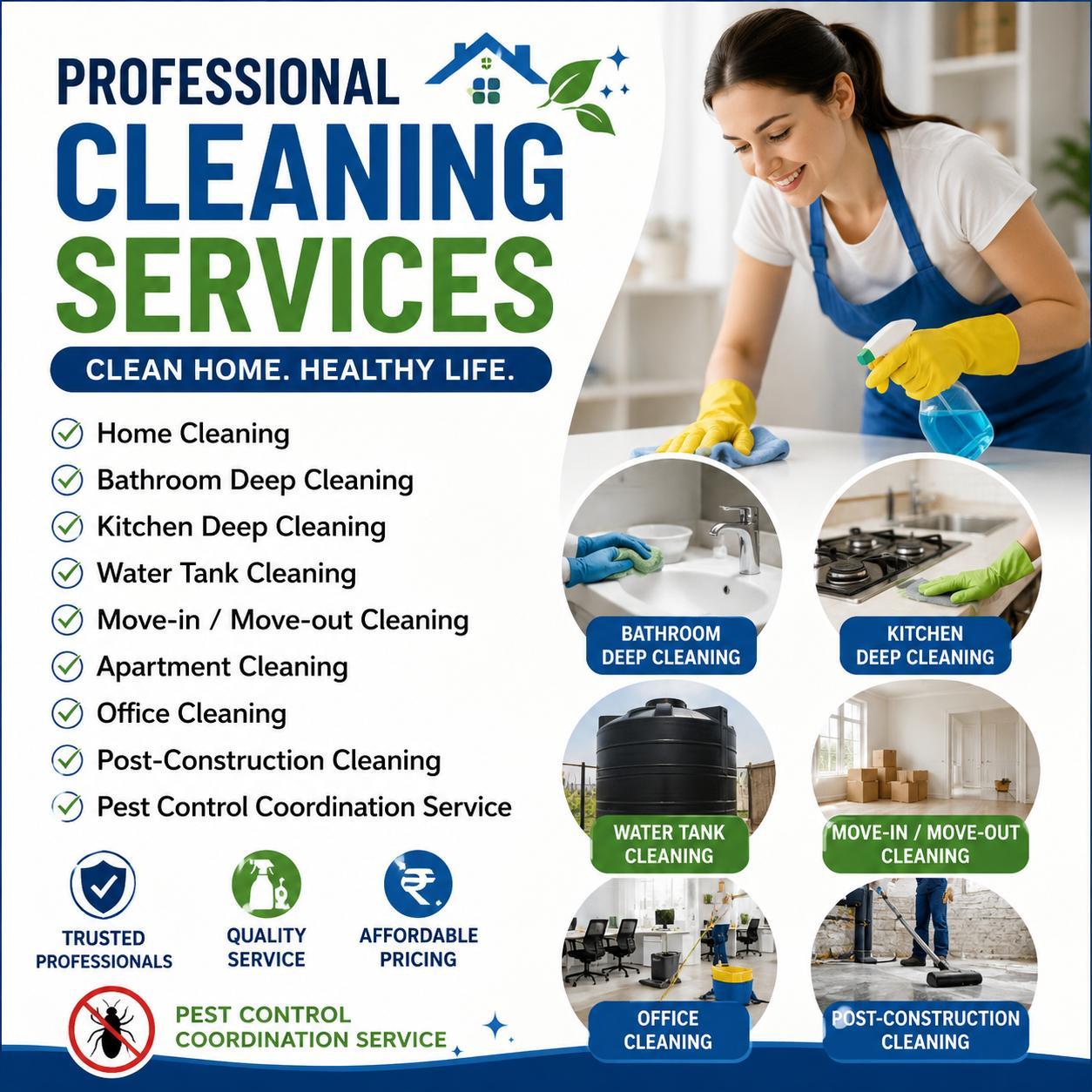 Home, Office And Deep Cleaning Services At Best Price