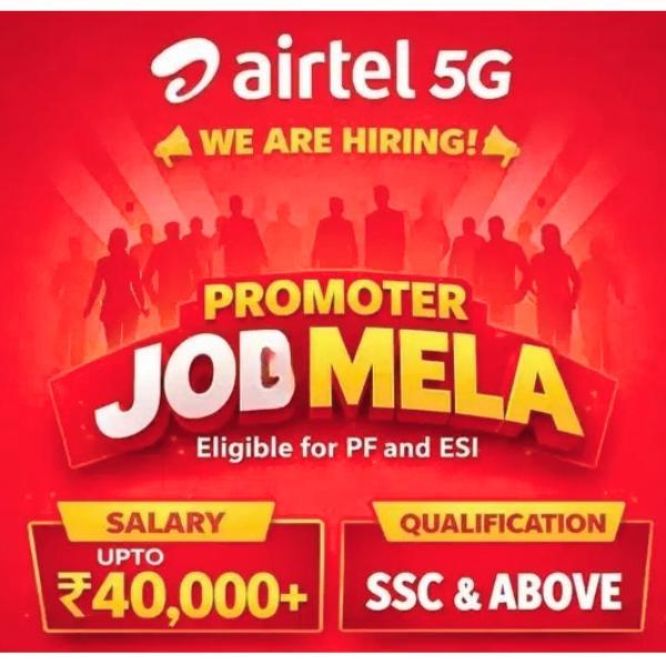 Airtel 5G Sales Executive Job Walk-In – ₹25K–₹40K Monthly