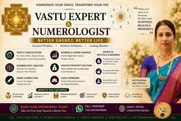 Vastu, Numerology, Reiki & Crystal Healing Consultation Services