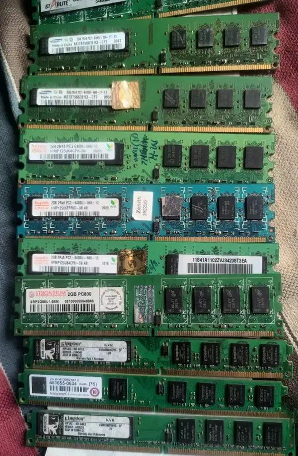 DDR2/DDR3 Desktop RAM 2GB for Sale – Fully Tested