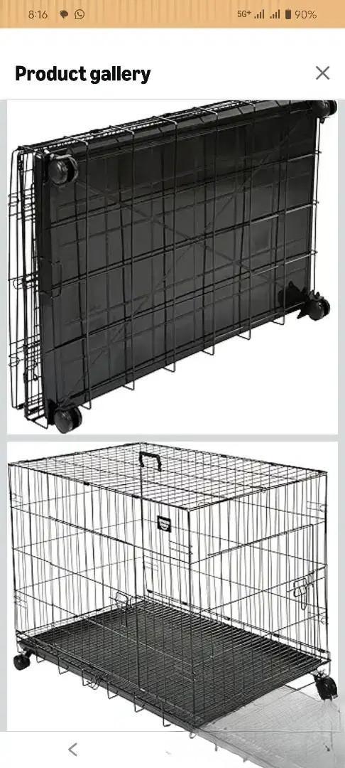 Amazon Basics 36-Inch Metal Pet Crate With Lock