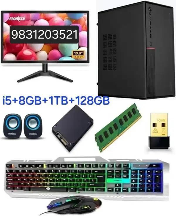 CT Solutions New Full Set Desktop Computer – Core i5, 8GB RAM, 1TB HDD, 128GB SSD, LED Monitor