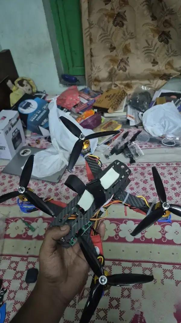 Custom-Built Carbon Fibre Quadcopter with Controller and Receiver