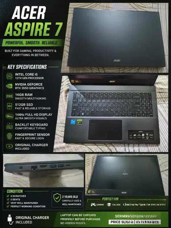 Acer Aspire 7 Gaming Laptop For Sale