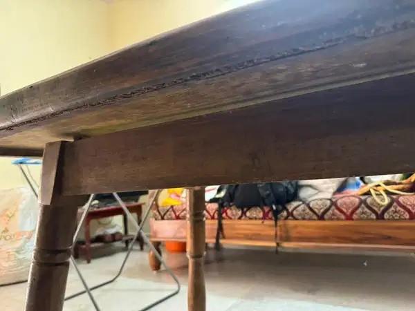 TeakCraft Solid Teak Wood Dining Table Strong Vintage Dining Set For Sale