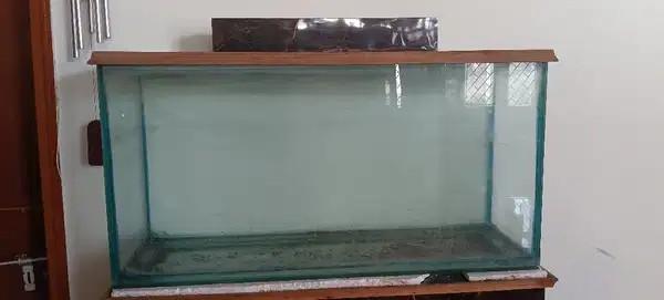Aquarium Big Size Fish Tank With Wooden Cupboard Stand For Sale