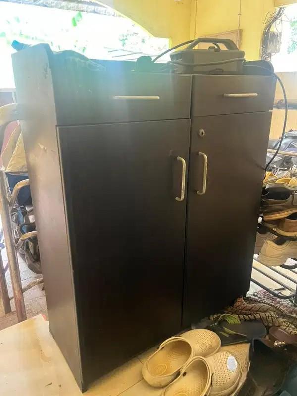 Damro Furniture Shoe Cabinet – Premium Two Door Shoe Storage Unit for sale
