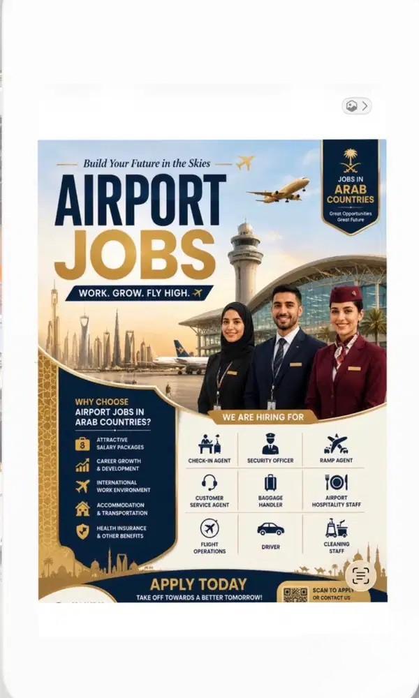 Airport Jobs: Full-Time Airport Related Jobs For Male & Female Passport Holders