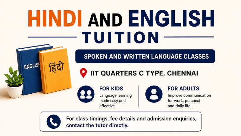 Hindi And English Tuition – Spoken And Written Classes In Chennai