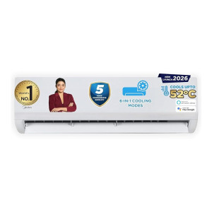 Midea 1.5 Ton 3 Star, New Star Rated, Wifi Inverter Split AC with 6-in-1 Convertible Cooling, Turbo Mode, Heavy Duty Cooling at 52℃, Auto Clean&HD+PM 2.5 Filter(Copper, AC 1.5Ton MAI18SD3R36W0, White) [Pay Using HDFC CC EMI]